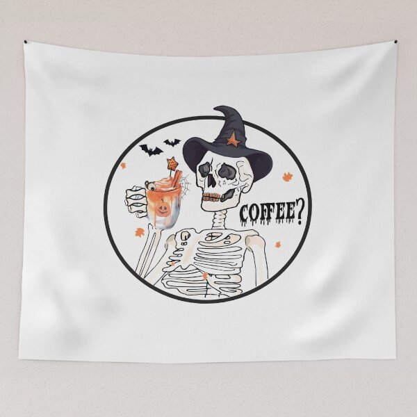 Item preview, Cute skeleton with coffee. The day of the Dead. designed and sold by Anastasiia Yurevych.