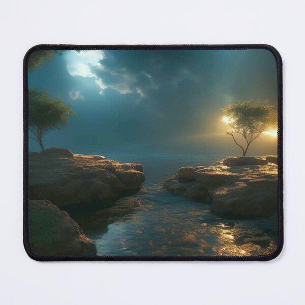 Item preview, Rocky sea coast in the light of night designed and sold by JaroDesign2023.