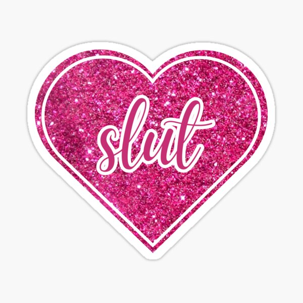 Pink Heart Glitter Design' Sticker