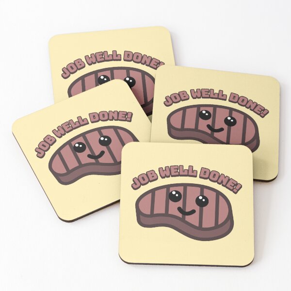 Item preview, Job Well Done! Cute Steak Cartoon designed and sold by PMCreative.