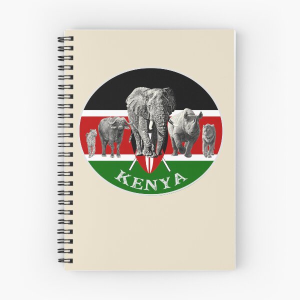 Item preview, Proudly Kenya Big 5 on Kenya Flag for Wildlife Fans designed and sold by Scotch Macaskill.