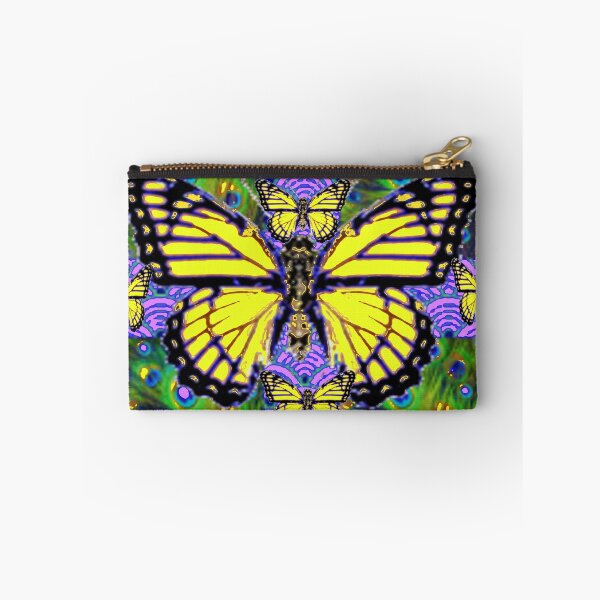Item preview, YELLOW MONARCH BUTTERFLIES LILAC ABSTRACT ART designed and sold by sharlesart.