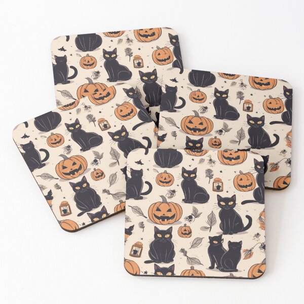 Item preview, Black cats and Jack o lanterns  designed and sold by Starfox120.
