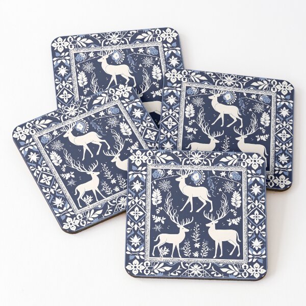 Item preview, Wintery Deers designed and sold by wildlynordics.