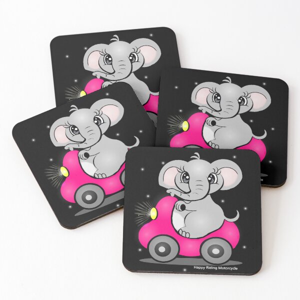 Item preview, Happy elephant riding motorcycle  designed and sold by Shirley cute art .