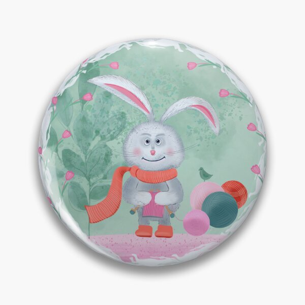 Item preview, Knitting bunny illustration designed and sold by Enrika.