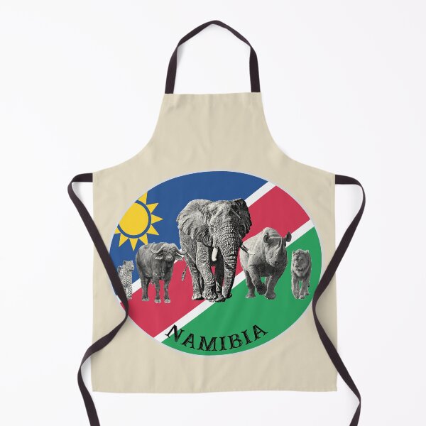 Item preview, Proudly Namibia Big 5 on Namibia Flag for Wildlife Fans designed and sold by Scotch Macaskill.