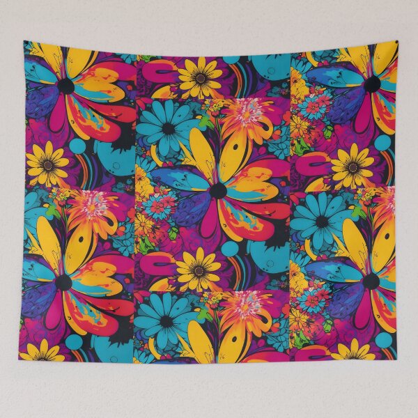 Item preview, Vibrant Floral Fusion - A Celebration of Contemporary Artistry designed and sold by redtrendy.