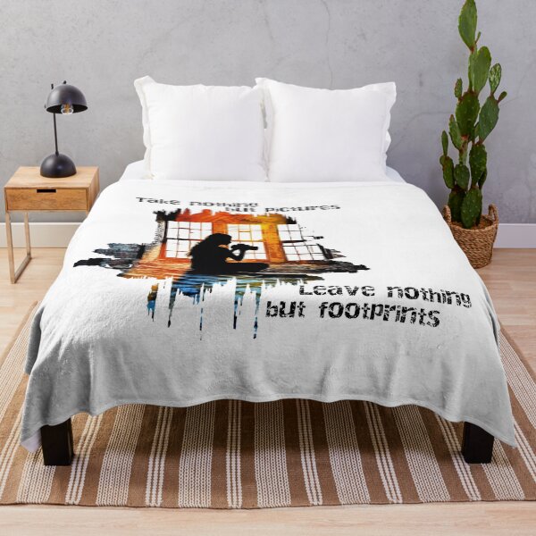 Item preview, Urbex Art: Take nothing but pictures, leave nothing but footprints (Black) designed and sold by Promagine.