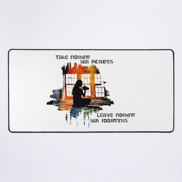 Item preview, Urbex Art: Take nothing but pictures, leave nothing but footprints (Black) designed and sold by Promagine.