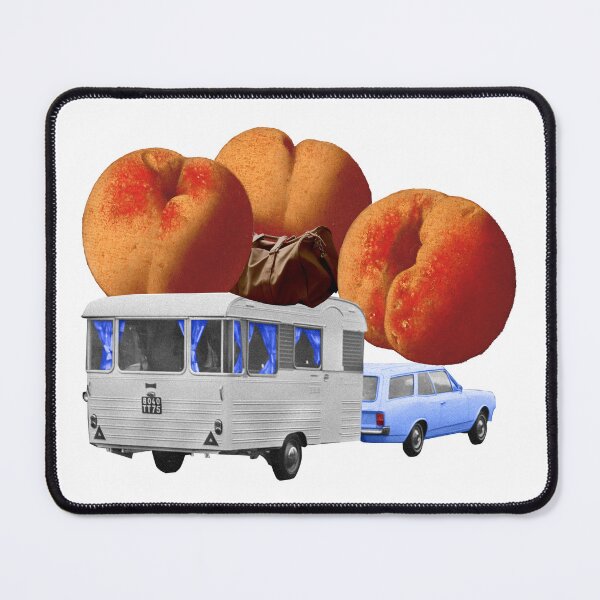 Item preview, Colorful Collage Art Print - 'Georgia On My Mind' Solo Giant Peaches and Adventure on Wheels designed and sold by GollyWillikers.