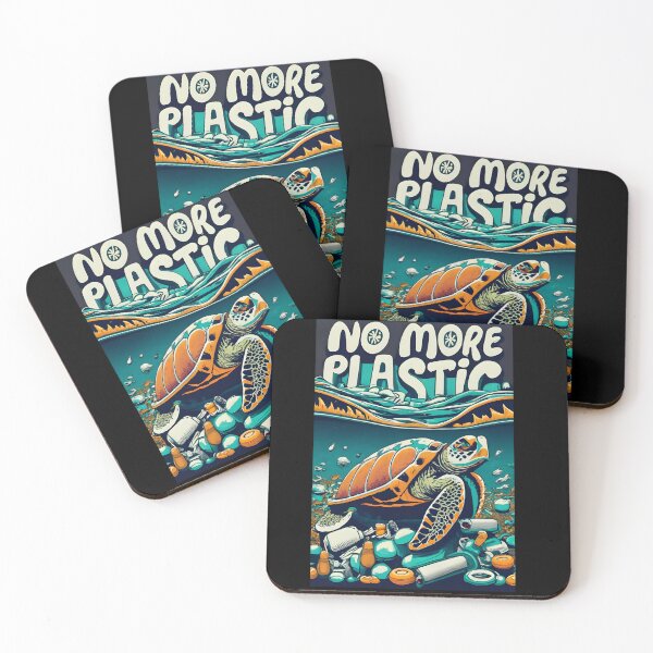 Item preview, No More Plastic - Save the Sea Turtles designed and sold by SandbarTees.