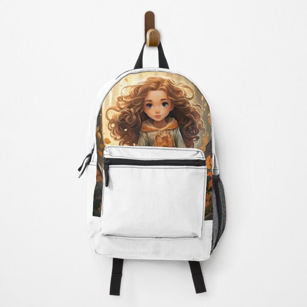 Item preview, She walks in the forest between the trees in autumn. designed and sold by MagicArtKM.