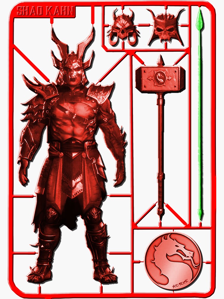 Mortal Kombat - Shao Kahn Model Sprue Sticker for Sale by Reds94