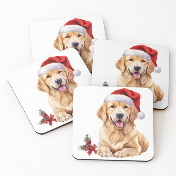 Item preview, Christmas Golden Retriever. designed and sold by PawsandPages.