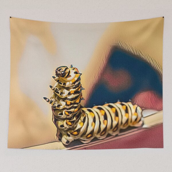Item preview, Dancing Black Swallowtail Butterfly Caterpillar designed and sold by Kay Brewer.