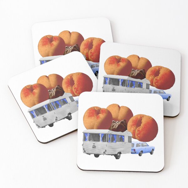 Item preview, Colorful Collage Art Print - 'Georgia On My Mind' Solo Giant Peaches and Adventure on Wheels designed and sold by GollyWillikers.