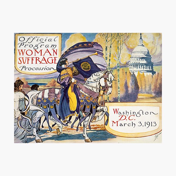 Vista previa del artículo con la obra «Cartel del sufragio de las mujeres de la vendimia, 1913», diseñado y vendido por Vintage Wall Art.