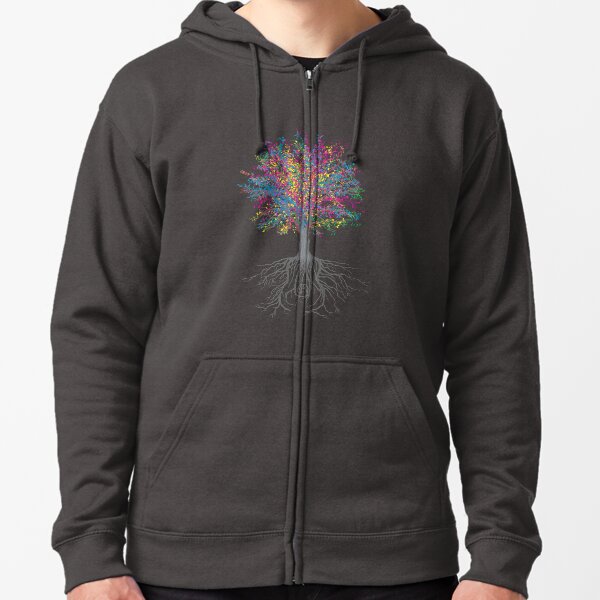 It Grows on Trees - Color Zipped Hoodie