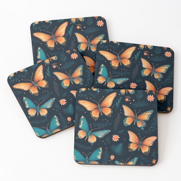 Item preview, Teal & Copper Butterflies designed and sold by QuixoticDigital.