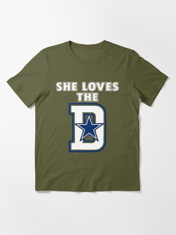 She Loves The D Dallas Cowboys Vintage Tee, Women's Dallas Cowboys