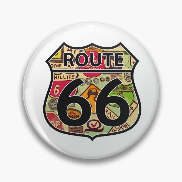 Item preview, Route 66 Highway sign with old signs in the background designed and sold by welshdesigns.