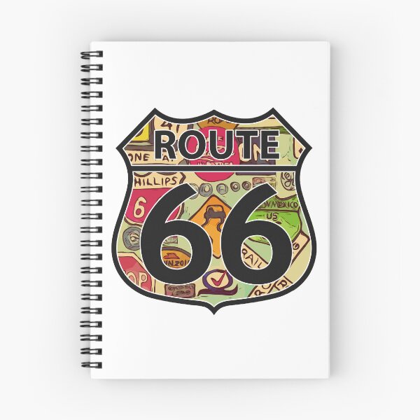 Item preview, Route 66 Highway sign with old signs in the background designed and sold by welshdesigns.