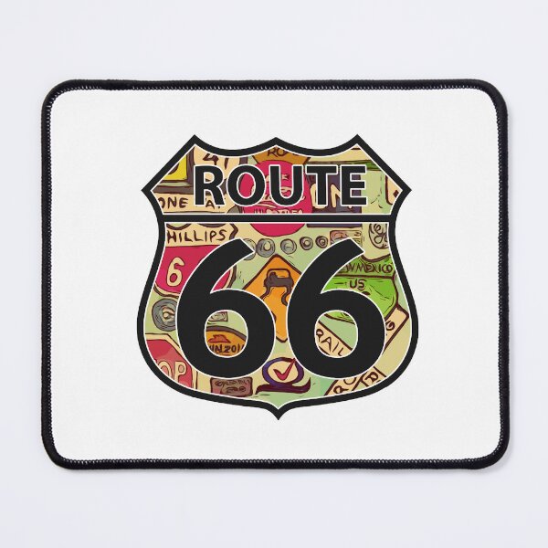 Item preview, Route 66 Highway sign with old signs in the background designed and sold by welshdesigns.