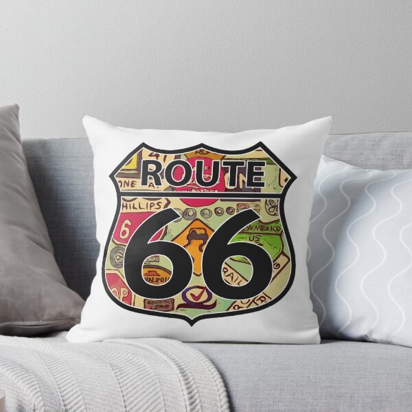 Item preview, Route 66 Highway sign with old signs in the background designed and sold by welshdesigns.