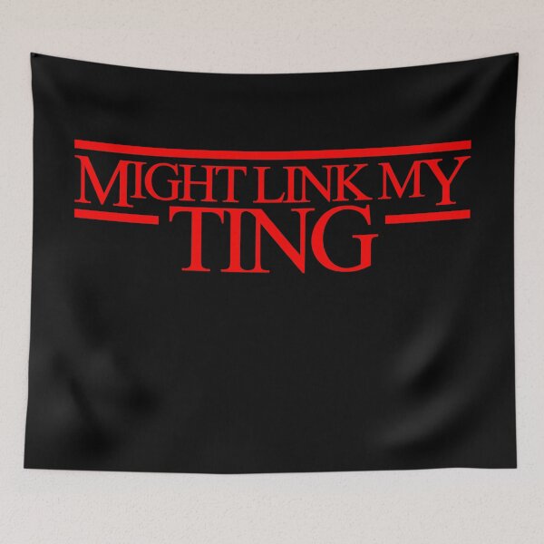 Item preview, Might Link My Ting Stranger Things Barking Ting T-Shirt designed and sold by prezziefactory.