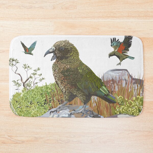 Item preview, The Kea (Nestor notabilis) - New Zealand's inquistive, disarming parrot of the Southern Alps designed and sold by contourcreative.