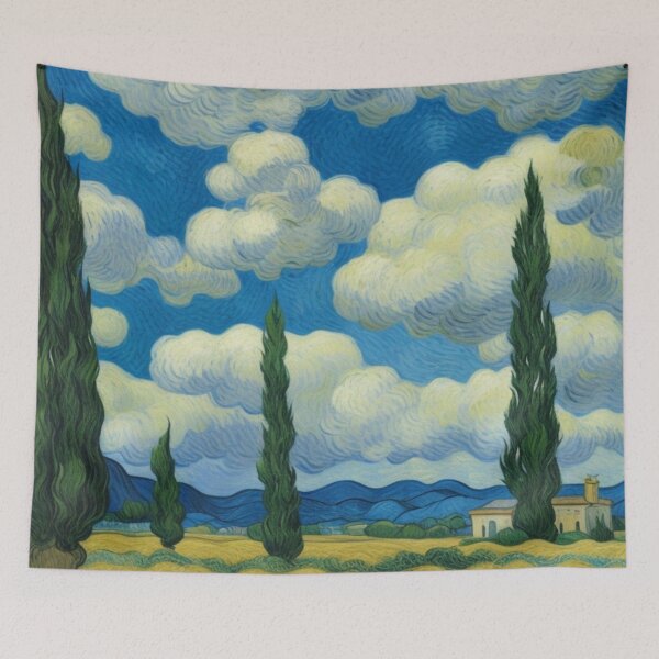 Item preview, Wheat Field with Cypresses Digital version designed and sold by RareLineDesign.