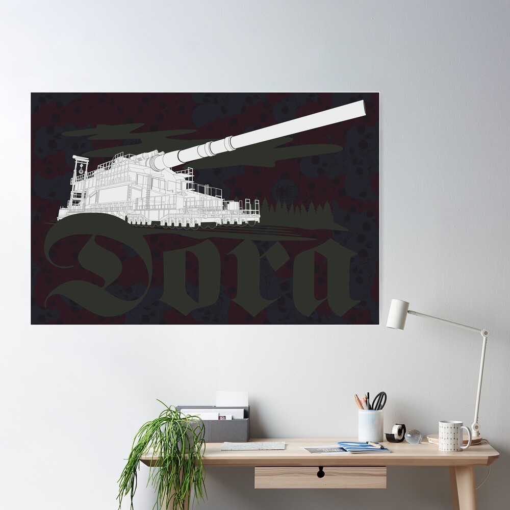 German super-heavy railway gun Schwerer Gustav (Dora) Poster for Sale by  FAawRay