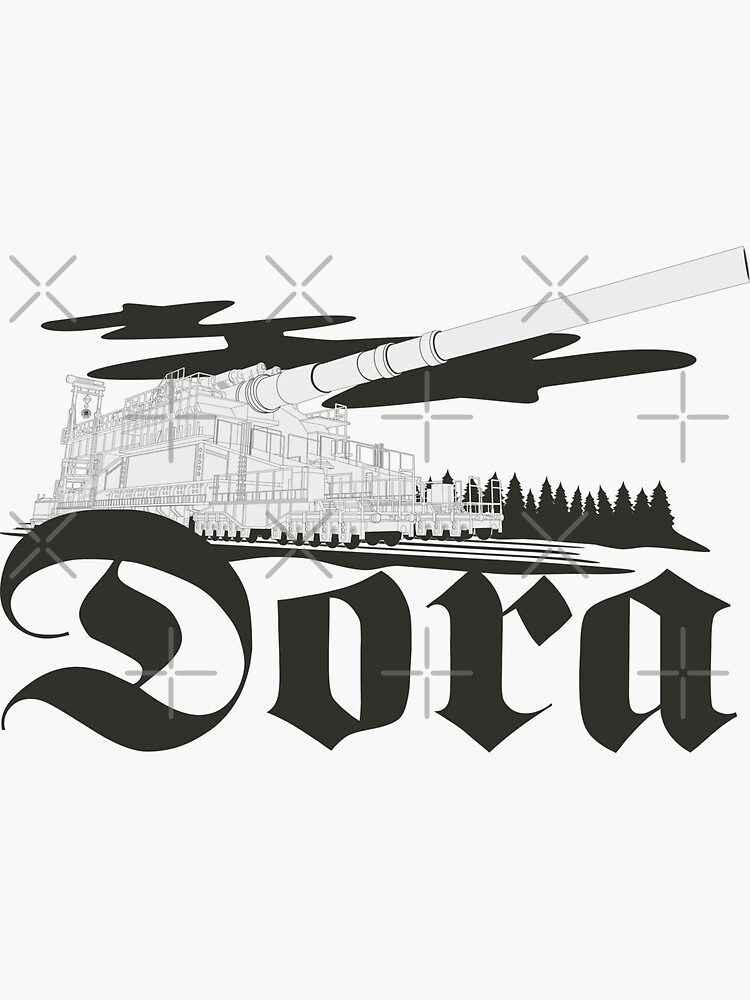 German super-heavy railway gun Dora (Schwerer Gustav) Sticker for Sale by  FAawRay