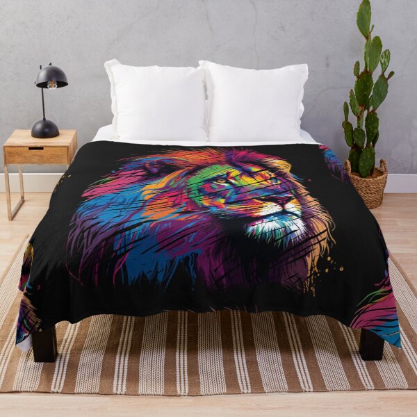 Item preview, Colorful lion designed and sold by Scribbles Aboo.