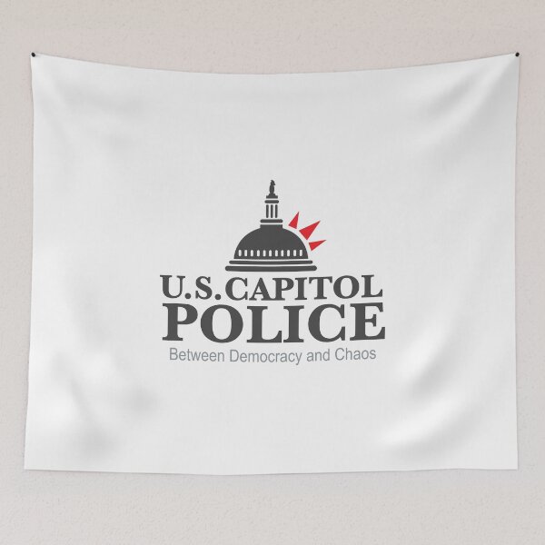 Item preview, U.S. Capitol Police-Between Democracy and Chaos designed and sold by ArtofDissent.