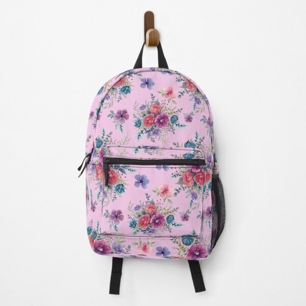 Item preview, Beautiful and bold floral on a pink background designed and sold by cracked-palette.