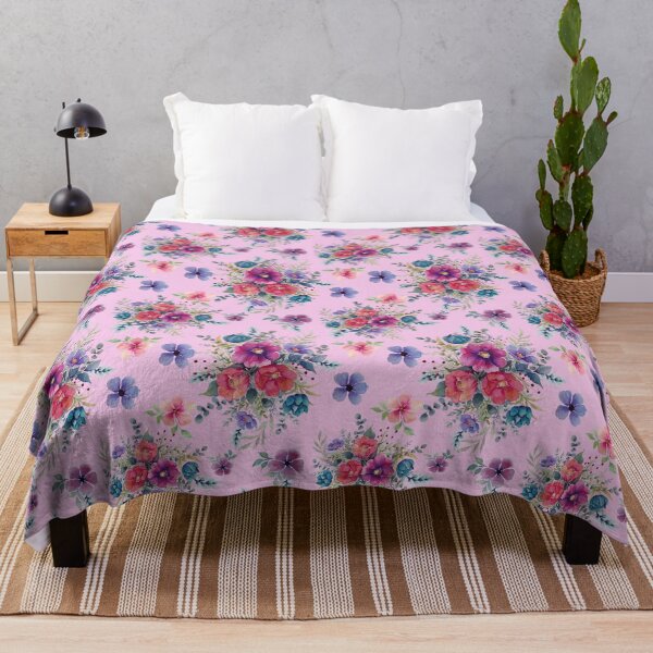 Item preview, Beautiful and bold floral on a pink background designed and sold by cracked-palette.