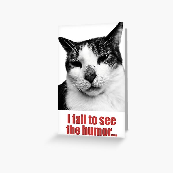Baxter - I fail to see the humor Greeting Card