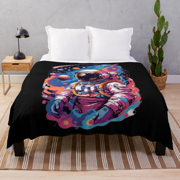 Item preview, Astronaut in space with stars, planets in the galaxy - Psychedelic pop style designed and sold by DigitalEmporio.