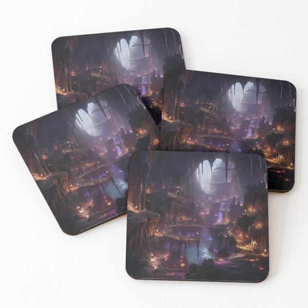 Item preview, Amethar Caves alternate AI Art print designed and sold by Amberjackdaw.