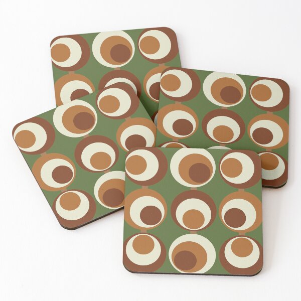 Item preview, Mid Mod Circles Retro Colors designed and sold by Designs by Kool Kat.