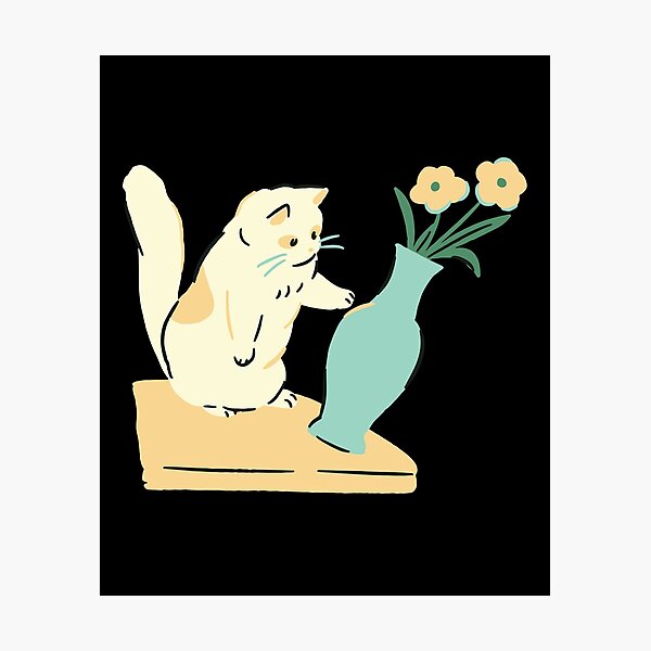 Item preview, Cat with flowers designed and sold by Mateusz Majcherek.