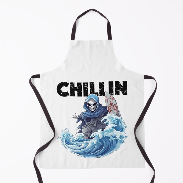 Item preview, Skeleton Surfer - Chillin (Black Lettering) designed and sold by VelvetRoom.