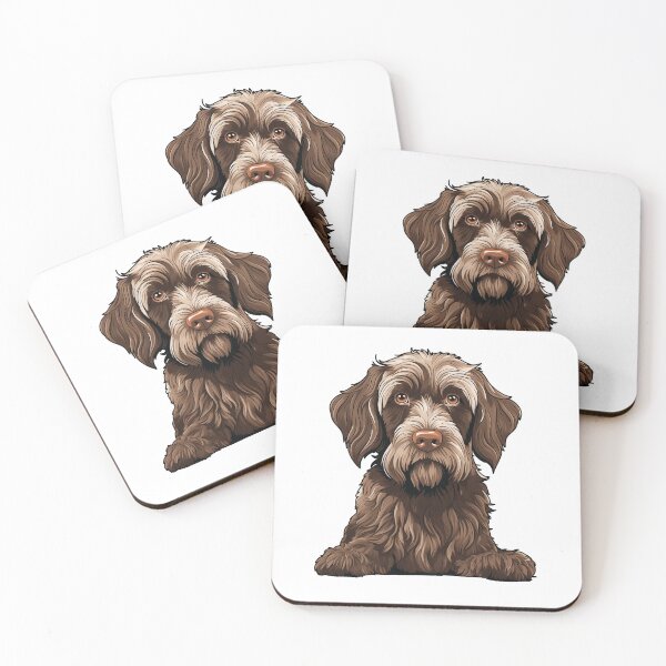 Item preview, Wirehaired Pointing Griffon Dog Illustration designed and sold by whyitsme.