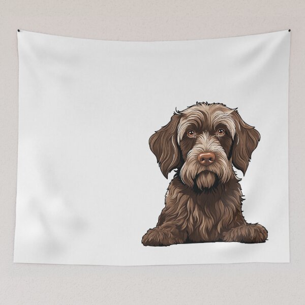 Item preview, Wirehaired Pointing Griffon Dog Illustration designed and sold by whyitsme.