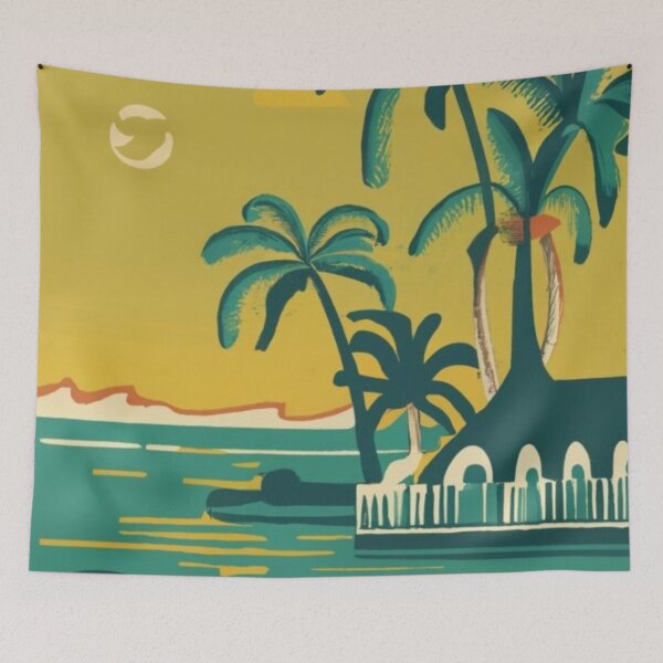 Item preview, A Vintage Travel Poster of Cancun - Mexico designed and sold by GoodOldVintage.