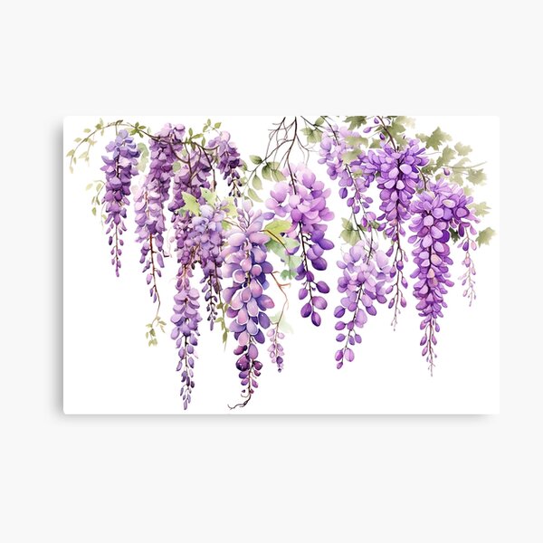 Aperçu de l'œuvre Wisteria Wonderland : aquarelles enchanteresses pendantes florales pour puzzles et tapisseries créée et vendue par EmeraldeaArt.