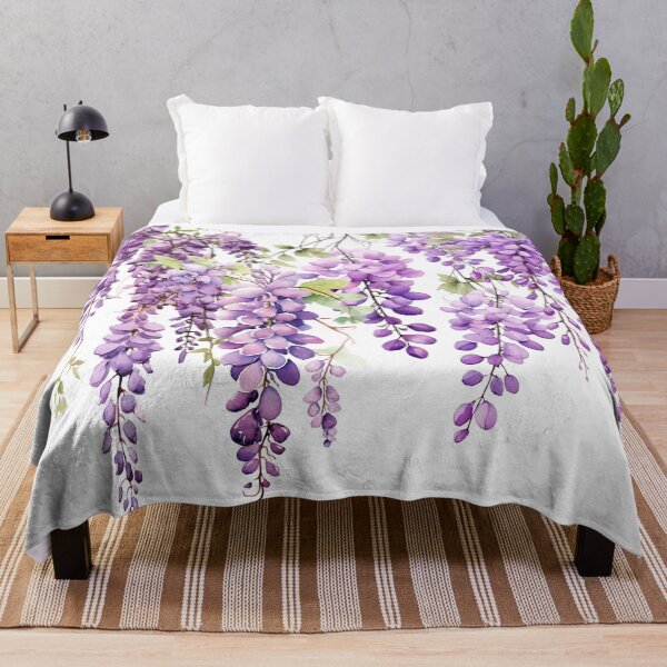 Item preview, Wisteria Wonderland: Enchanting Watercolor Dangling Florals for Puzzles and Tapestries designed and sold by EmeraldeaArt.