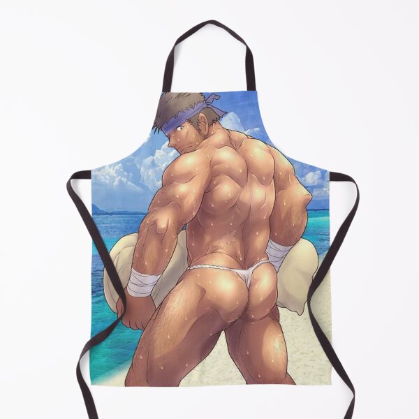 Item preview, sexy daddy bara at the beach, bara gay muscle daddy. designed and sold by BaraWorld.